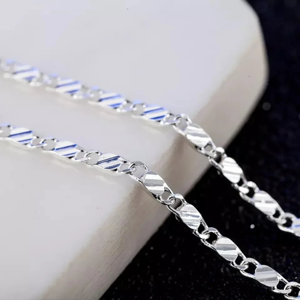 18K & Sterling Silver Chain Necklace