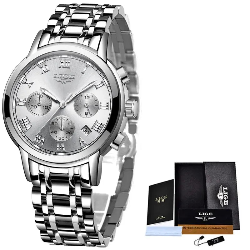 LIGE Relojes Hombre Chronograph Watch