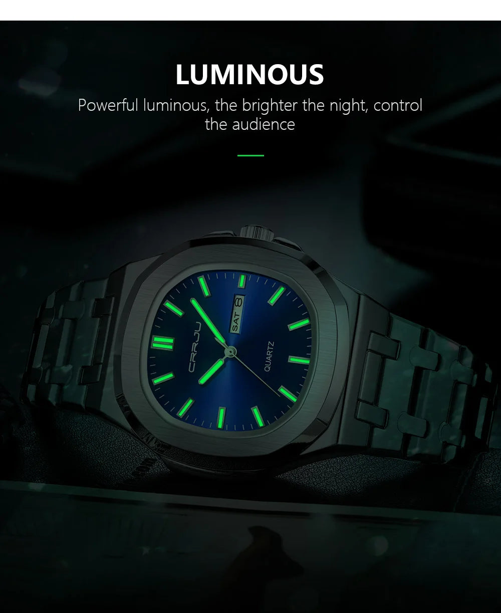 Orologio da uomo in acciaio inossidabile CRRJU