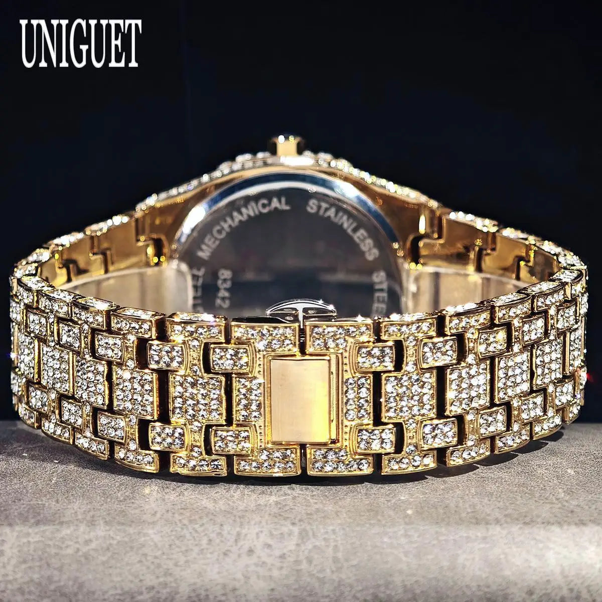 UNIGUET Herren-Hip-Hop-Uhr