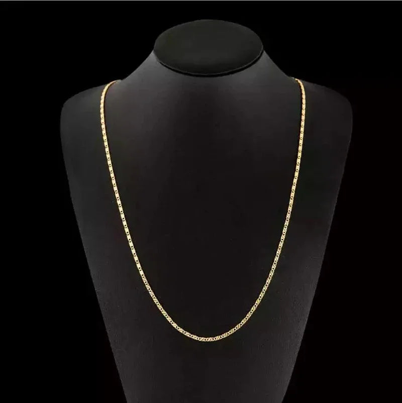 18K & Sterling Silver Chain Necklace