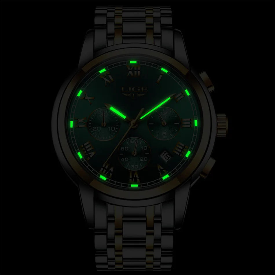 LIGE Relojes Hombre Chronograph Watch