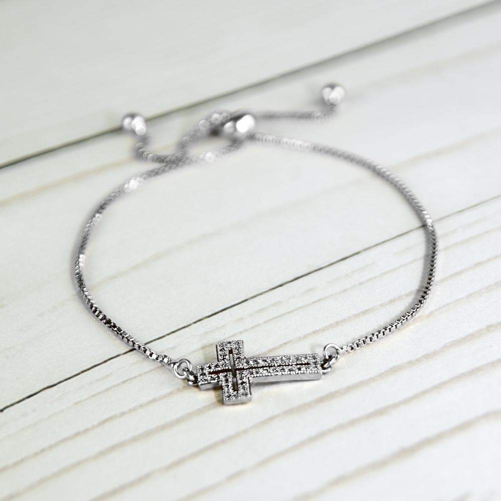 Cross Bracelet -Silver