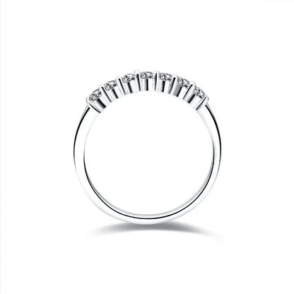 18K Gold 7 Stone Moissanite Friendship Ring