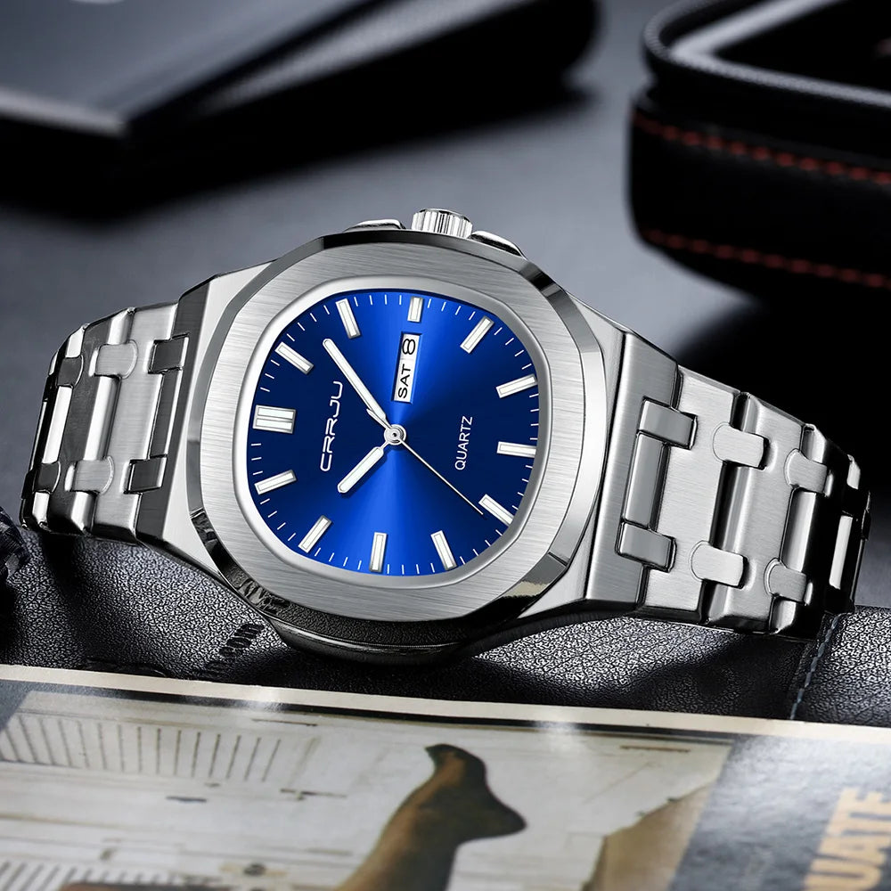 Orologio da uomo in acciaio inossidabile CRRJU