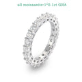 Smyoue 3mm Certified Moissanite Rings for Women Full Diamond Sparkling Bride Jewelry Wholesale 100% 925 Sterling Silver