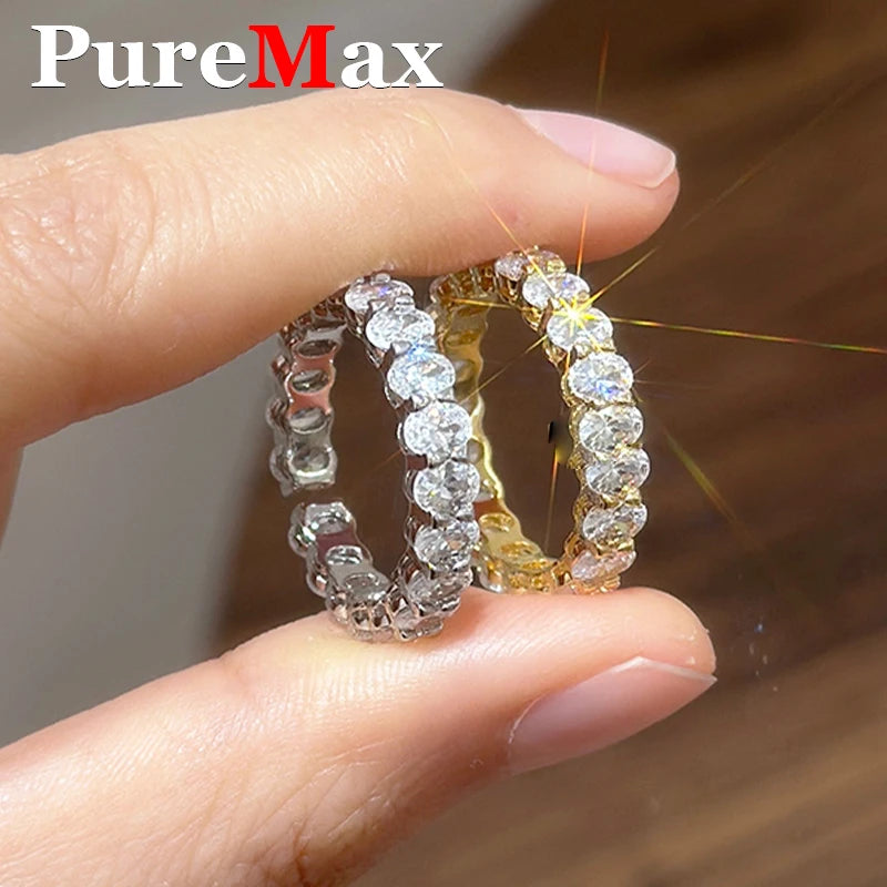 Luxury 0.3ct oval Certified Moissanite Rings For Woman 925 Sterling Silver Jewelry Gift Woman&