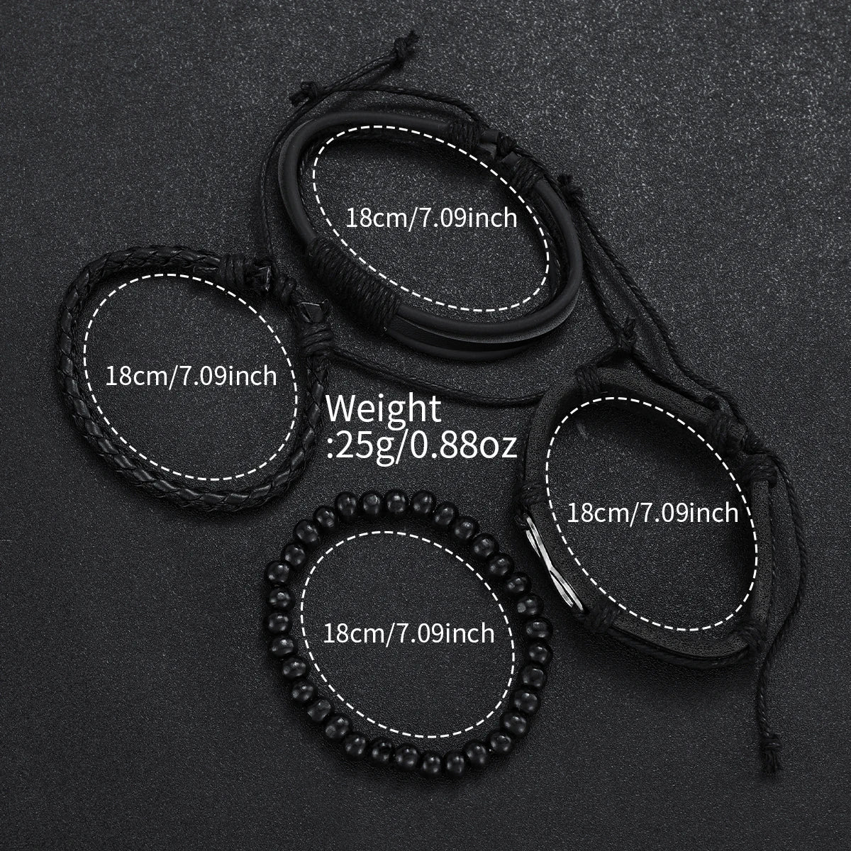RUNERR Set Orologio da Uomo Nero