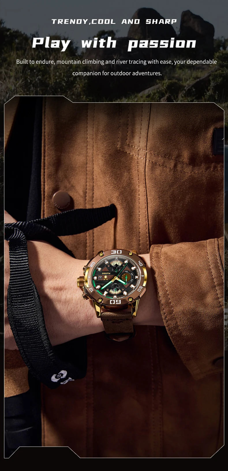 Orologi cronografici da uomo PLAYBOY, resistenti all&