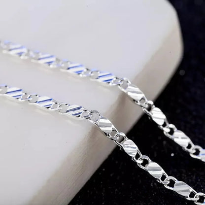 18K &amp; Sterling Silver Chain Necklace