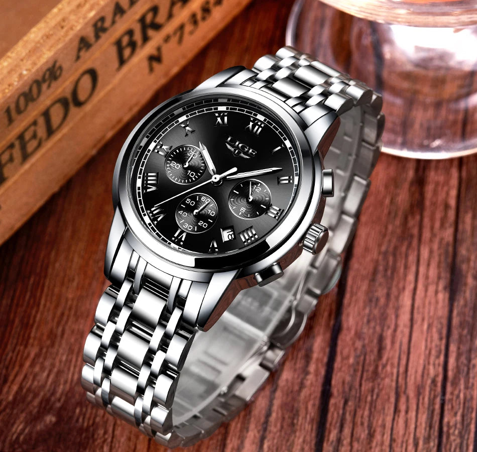 LIGE Relojes Hombre Chronograph Watch