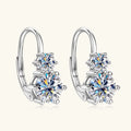 A pair of 925 silver 1.3 carat*2 moissanite earrings, simple and versatile for everyday use, autumn and winter holiday gifts