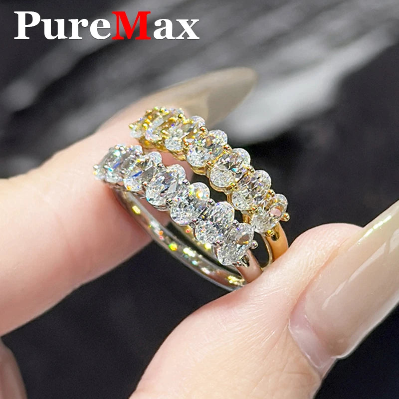 Luxury 0.3ct oval Certified Moissanite Rings For Woman 925 Sterling Silver Jewelry Gift Woman&