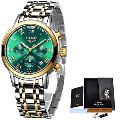 LIGE Relojes Hombre Chronograph Watch