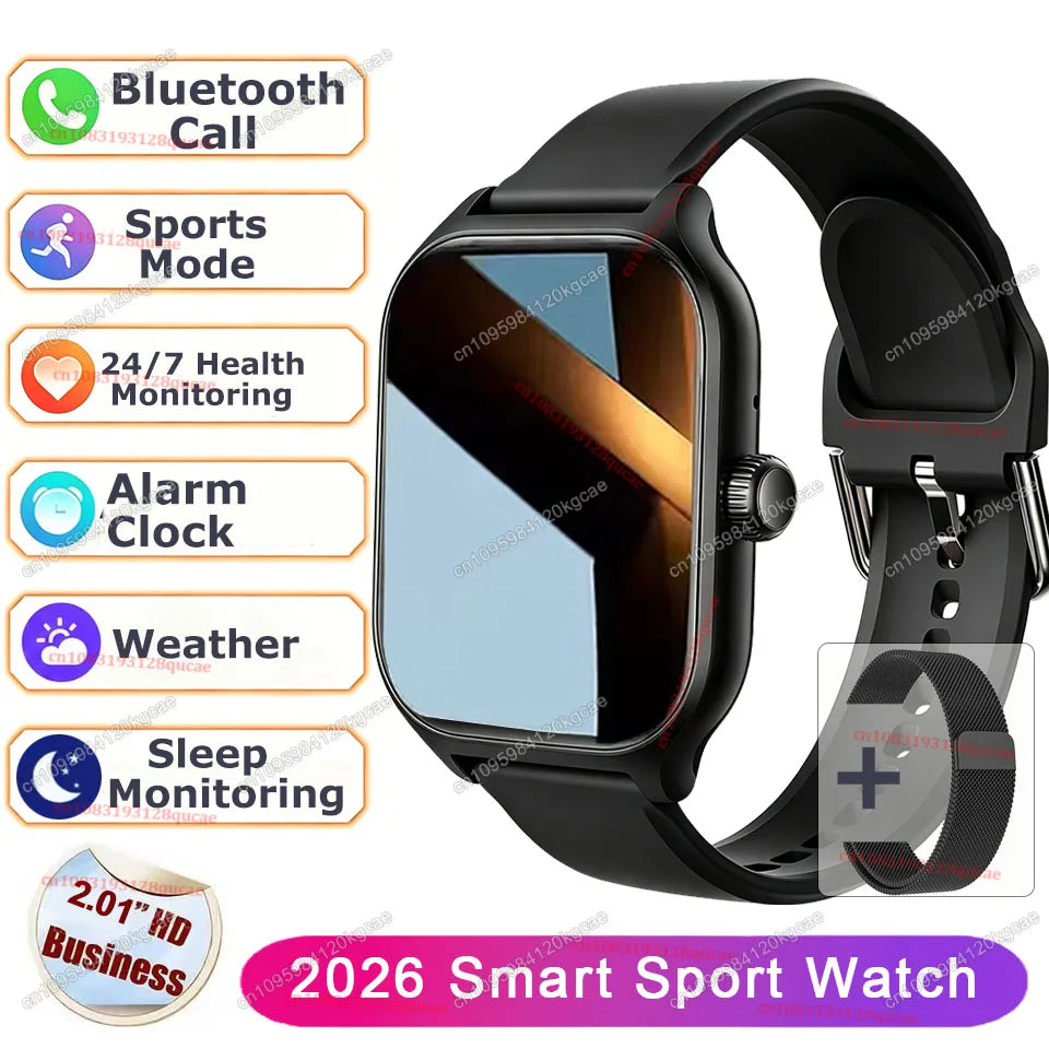 OLA ESPORTE Rectangle Unisex Smart Watch for Android or iOS