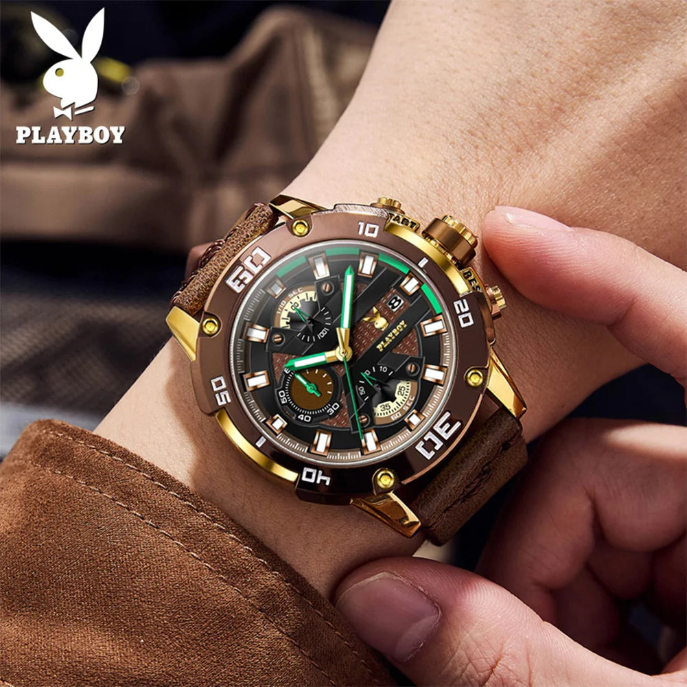 Orologi cronografici da uomo PLAYBOY, resistenti all&