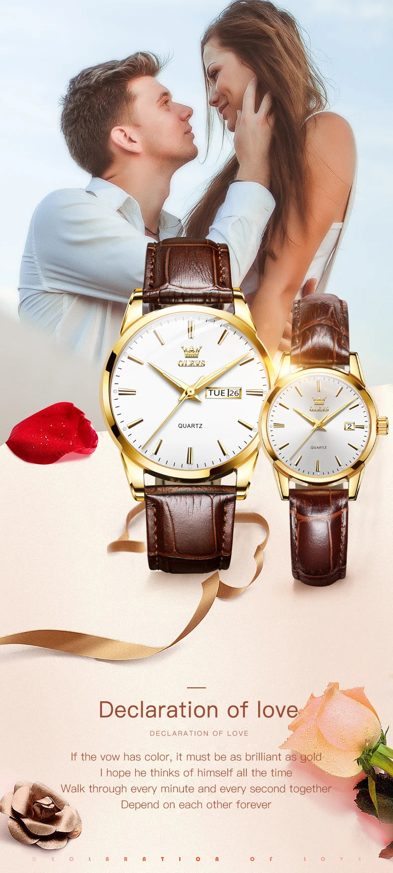 OLEVS Couples Watch