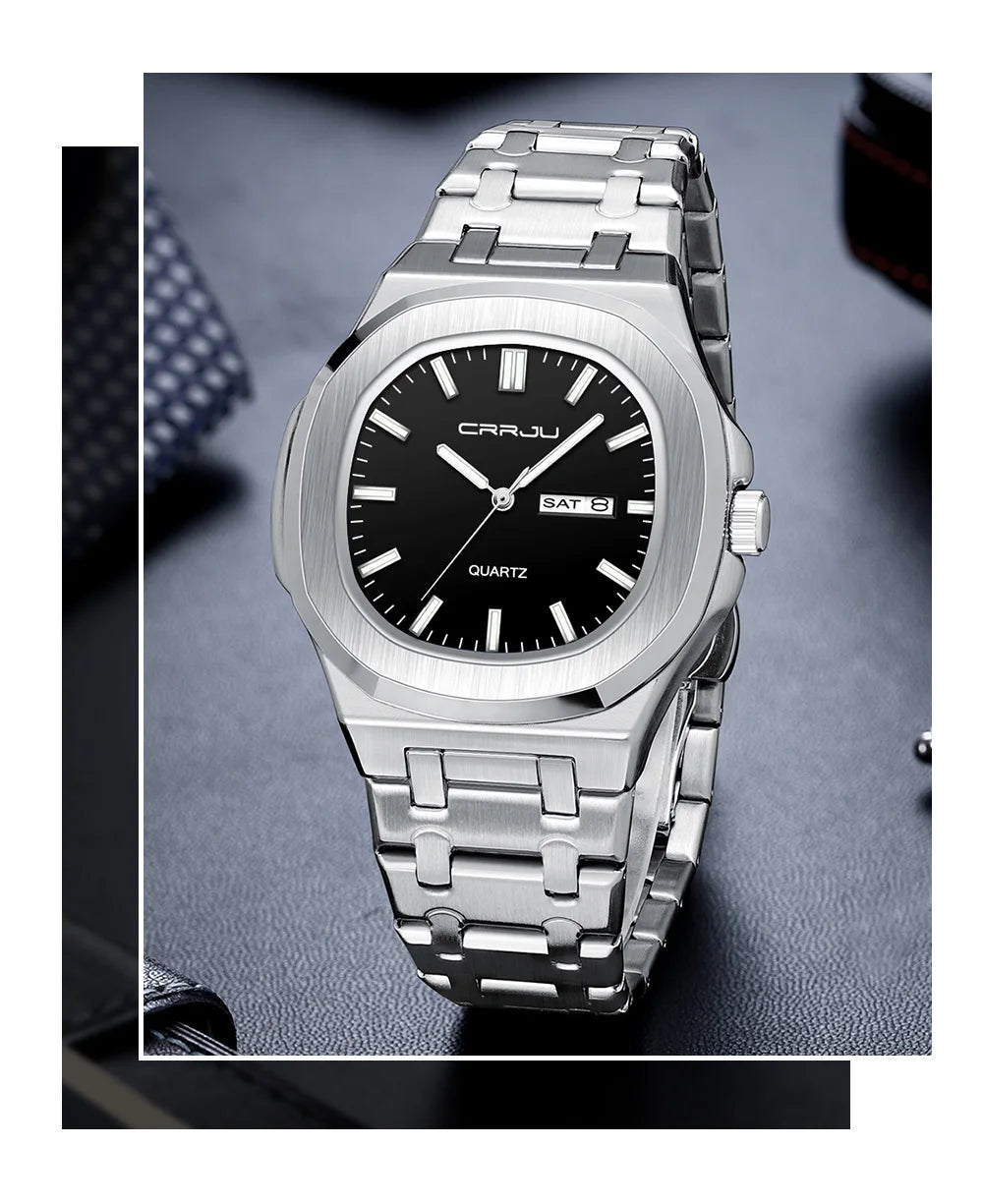 Orologio da uomo in acciaio inossidabile CRRJU