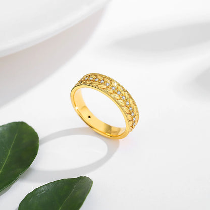 Genuine 100 18K Gold Ring AU750 