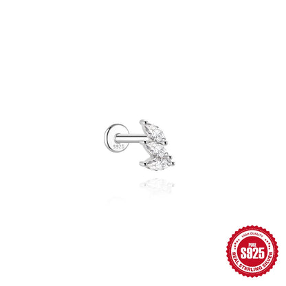 AIDE Certified Moissanite Earrings 925 Sterling Silver Piercing Woman Jewelry Water drops stars moon tassels flowers leaves Gift