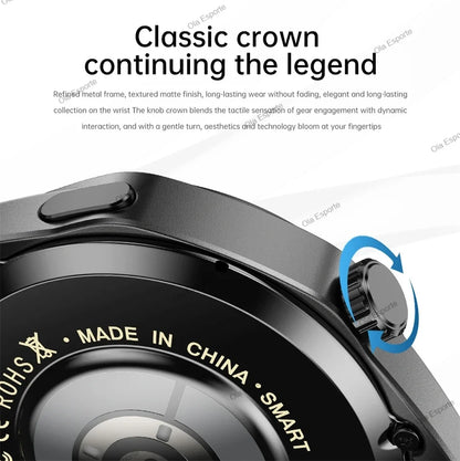OLA ESPORTE Round Unisex Smart Watch for Android or iOS