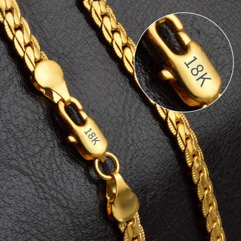 DOTEFFIL 18K Gold &amp; Sterling Silver Necklace and Bracelet