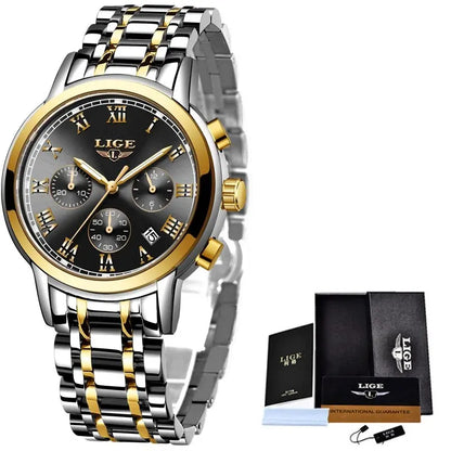 LIGE Relojes Hombre Chronograph Watch