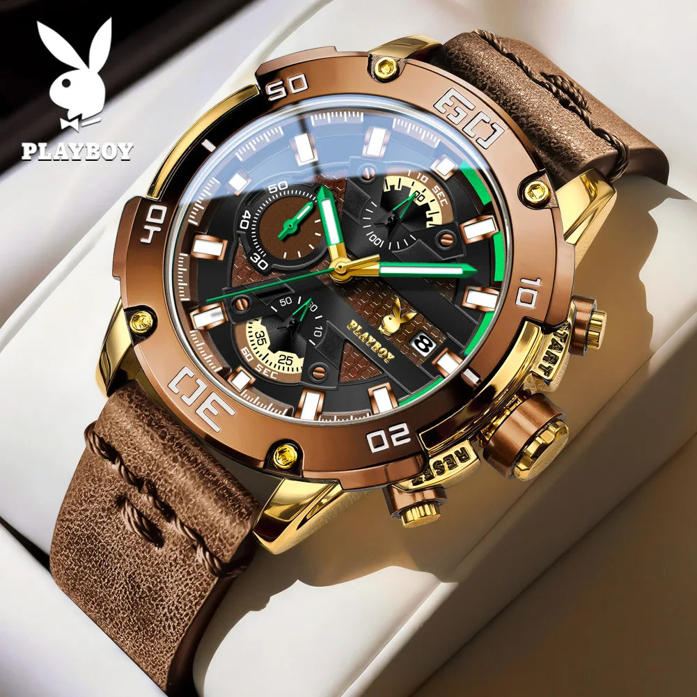 Orologi cronografici da uomo PLAYBOY, resistenti all&