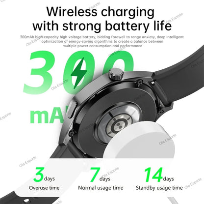 OLA ESPORTE Round Unisex Smart Watch for Android or iOS