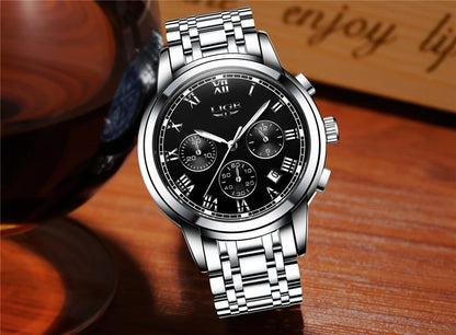 LIGE Relojes Hombre Chronograph Watch
