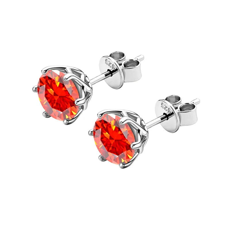 Promotion 100% Real GRA Moissanite Earrings Stud With 2 Certificates VVS1 Sterling Silver For Women 18K Fine Jewelry