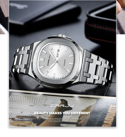 Orologio da uomo in acciaio inossidabile CRRJU