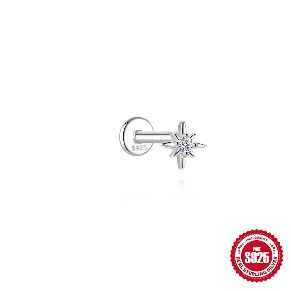 AIDE Certified Moissanite Earrings 925 Sterling Silver Piercing Woman Jewelry Water drops stars moon tassels flowers leaves Gift