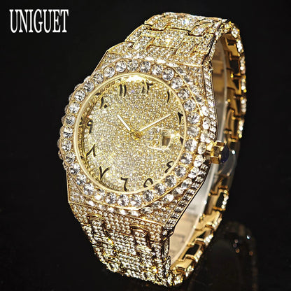 UNIGUET Herren-Hip-Hop-Uhr