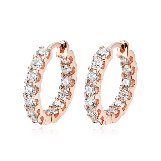 Hoop Moissanite Earrings for Women GRA Certified