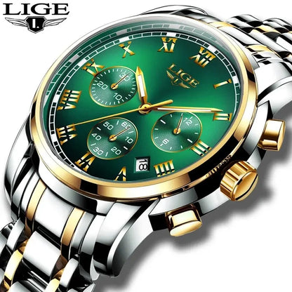 LIGE Relojes Hombre Chronograph Watch