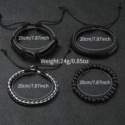 RUNERR Set Orologio da Uomo Nero