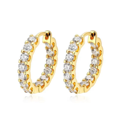 Hoop Moissanite Earrings for Women GRA Certified