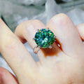 5/10CT Round Cut Women Moissanite Ring s925 Silver Pink/Green/Blue Moissanite Rings for Women Luxury Big Women Moissanite Ring