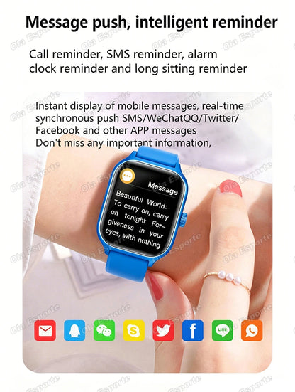 OLA ESPORTE Rectangle Unisex Smart Watch for Android or iOS