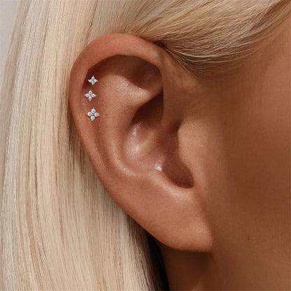 AIDE Certified Moissanite Earrings 925 Sterling Silver Piercing Woman Jewelry Water drops stars moon tassels flowers leaves Gift