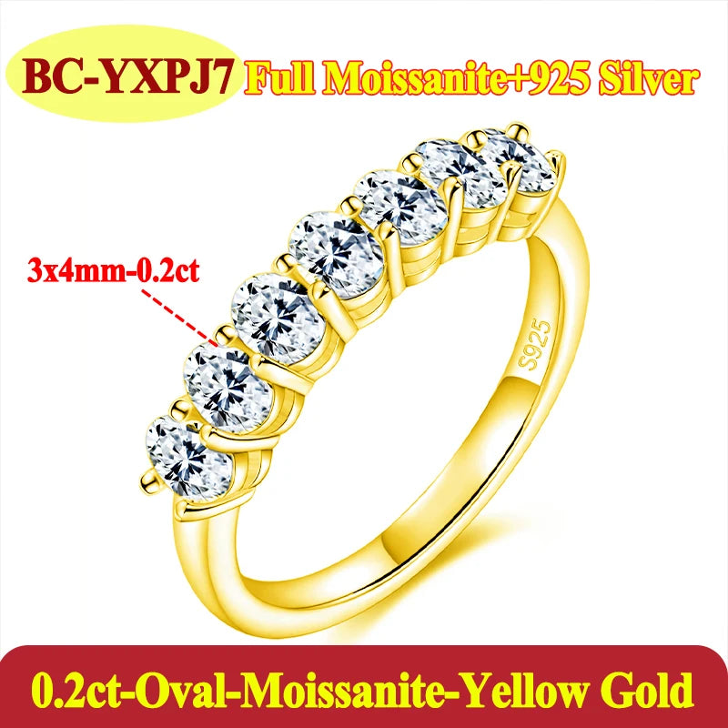 Luxury 0.3ct oval Certified Moissanite Rings For Woman 925 Sterling Silver Jewelry Gift Woman&
