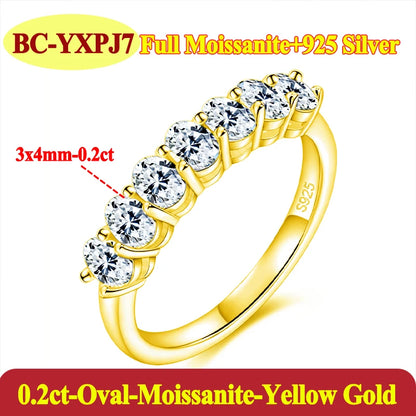 Luxury 0.3ct oval Certified Moissanite Rings For Woman 925 Sterling Silver Jewelry Gift Woman&