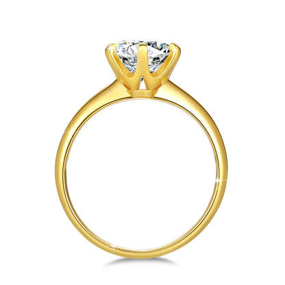 AU750 18K Yellow Gold Moissanite
