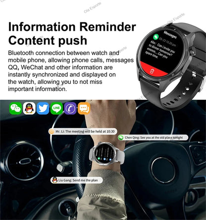 OLA ESPORTE Round Unisex Smart Watch for Android or iOS