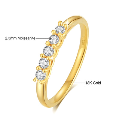 Genuine 100 18K Gold Ring AU750 
