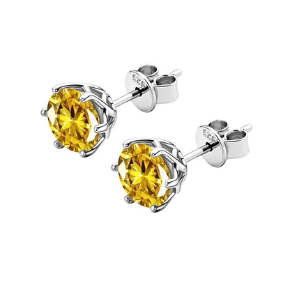 GRA Moissanite Earrings Promotion 100% Real Stud With 2 Cer
