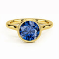 AU585 Gold 14K Rings for Women Lab Grown Ruby Emerald Sapphire Jewelry Round Moissanite Wedding Engagement Ring Wholesale