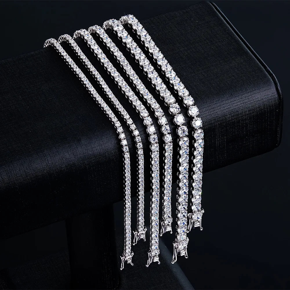 The Classic 925 Sterling Silver Moissanite Tennis Bracelet