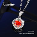 GRA Certificate 100% Real Moissanite Pendant Necklace D Color 1 Carat for Women Wedding Bridal S925 Sterling Silver Fine Jewelry